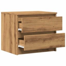 Berkfield Home Bedside Cabinet Artisan Oak 50x40x43.5 cm Engineered Wood in Brown - thumbnail 5
