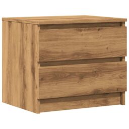 Berkfield Home Bedside Cabinet Artisan Oak 50x40x43.5 cm Engineered Wood in Brown - thumbnail 2