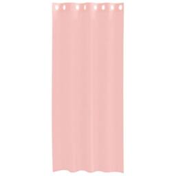 Berkfield Home Voile Curtains with Grommets 2 pcs Pink 140x225 cm - thumbnail 4