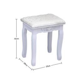 PAWNORA Dressing Table Chair Vanity Stool A Beige - Size: 0.6m2 - thumbnail 2