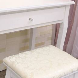 PAWNORA Dressing Table Chair Vanity Stool A Beige - Size: 0.6m2 - thumbnail 4