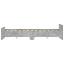 Berkfield Home Bed Frame with Headboard & Footboard Concrete Grey 150x200 cm King Size - thumbnail 5