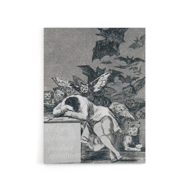 "Artery8 Francisco Goya The Dream Of Reason Canvas Wall Art Print in Grey - Size: W24"" x H32""" - image 1