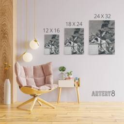 "Artery8 Francisco Goya The Dream Of Reason Canvas Wall Art Print in Grey - Size: W24"" x H32""" - thumbnail 4