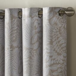 Luxury Living Fern Blackout Ring Top Curtains in Cream - Size: 110 cm width x 137 cm drop - thumbnail 4
