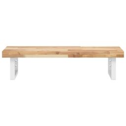 Berkfield Home Basin Shelf Wall Mounted Steel & Solid Wood Acacia in Brown - thumbnail 4