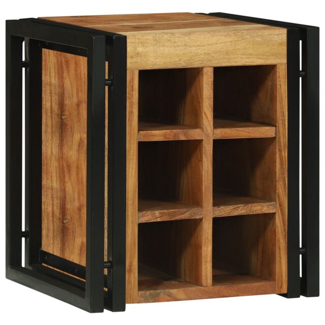 Berkfield Home Wine Rack 34.5x35x39 cm Solid Wood Acacia in Brown - image 1