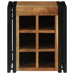 Berkfield Home Wine Rack 34.5x35x39 cm Solid Wood Acacia in Brown - thumbnail 4
