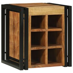 Berkfield Home Wine Rack 34.5x35x39 cm Solid Wood Acacia in Brown