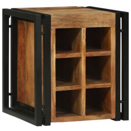 Berkfield Home Wine Rack 34.5x35x39 cm Solid Wood Acacia in Brown - thumbnail 2