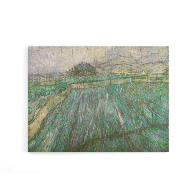 "Artery8 Vincent Van Gogh Dutch Rain Canvas Wall Art Print - Size: W18"" x H24""" - image 1