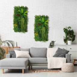 Monstershop Alina Artificial Wall Tile - 50cm x 100cm in Green - Size: 50 cm x 100 cm - thumbnail 5