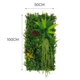 Monstershop Alina Artificial Wall Tile - 50cm x 100cm in Green - Size: 50 cm x 100 cm - thumbnail 6