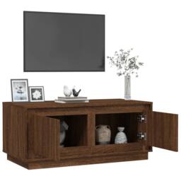 Berkfield Home Coffee Table Brown Oak 102x50x44 cm Engineered Wood - Size: 102 x 50 x 44 cm - thumbnail 5