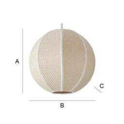 ValueLights Belle Woven Fabric Ball Easy Fit Ceiling Pendant Lamp Shade in Natural - thumbnail 7