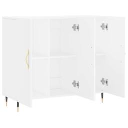 Berkfield Home Sideboard White 90x34x80 cm Engineered Wood - Size: 90 x 34 x 80 cm - thumbnail 5
