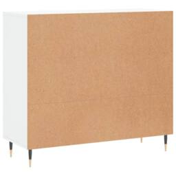 Berkfield Home Sideboard White 90x34x80 cm Engineered Wood - Size: 90 x 34 x 80 cm - thumbnail 8