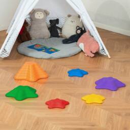 STILVORA 6-Piece Kids Balance Stepping Stones Stackable Design - thumbnail 3