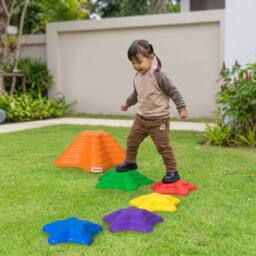 STILVORA 6-Piece Kids Balance Stepping Stones Stackable Design