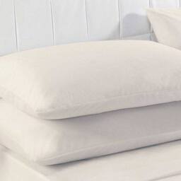 K Collection Percale Percale Fitted Sheet in Cream - Size: Single - thumbnail 2