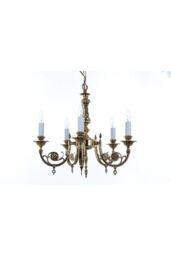 Netlighting Chelsea Polished Brass 5 Arm Chandelier in Yellow - thumbnail 2