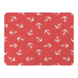Benjamin Tate Design Anchors On Red Blanket in Natural - Size: 120 cm x 150 cm - thumbnail 1