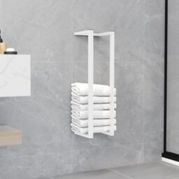Berkfield Home Towel Rack White 12.5x12.5x60 cm Steel