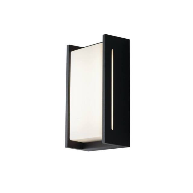 Netlighting Compact Outdoor LED Aluminum Flush Wall Lamp Anthracite IP54 4000K in Black