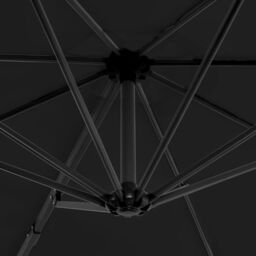Berkfield Home Cantilever Umbrella with Aluminium Pole Anthracite 300 cm in Black - thumbnail 5