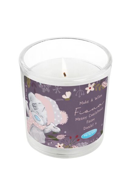 Personalised Memento Company Personalised Me To You® Cosy Winter Candle Jar in Off-White - image 1