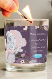 Personalised Memento Company Personalised Me To You® Cosy Winter Candle Jar in Off-White - thumbnail 3