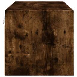 Berkfield Home Wall Cabinet with Glass Doors Smoked Oak 102x37x35 cm in Brown - Size: 102 x 37 x 35 cm - thumbnail 7