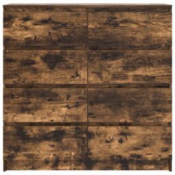 Berkfield Home Sideboard Smoked Oak 100x35x99 cm Engineered Wood in Brown - Size: 100 x 35 x 99 cm - thumbnail 6