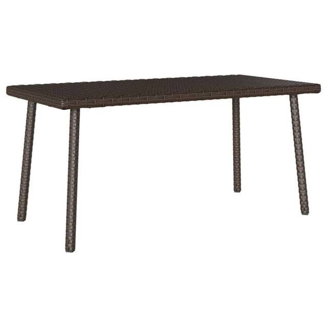 Berkfield Home Garden Coffee Table Rectangular Brown 80x40x37 cm Poly Rattan - Size: 80 x 40 x 37 cm - image 1