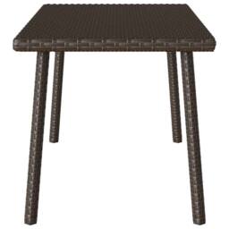 Berkfield Home Garden Coffee Table Rectangular Brown 80x40x37 cm Poly Rattan - Size: 80 x 40 x 37 cm - thumbnail 5