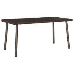 Berkfield Home Garden Coffee Table Rectangular Brown 80x40x37 cm Poly Rattan - Size: 80 x 40 x 37 cm - thumbnail 1