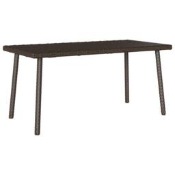 Berkfield Home Garden Coffee Table Rectangular Brown 80x40x37 cm Poly Rattan - Size: 80 x 40 x 37 cm - thumbnail 6