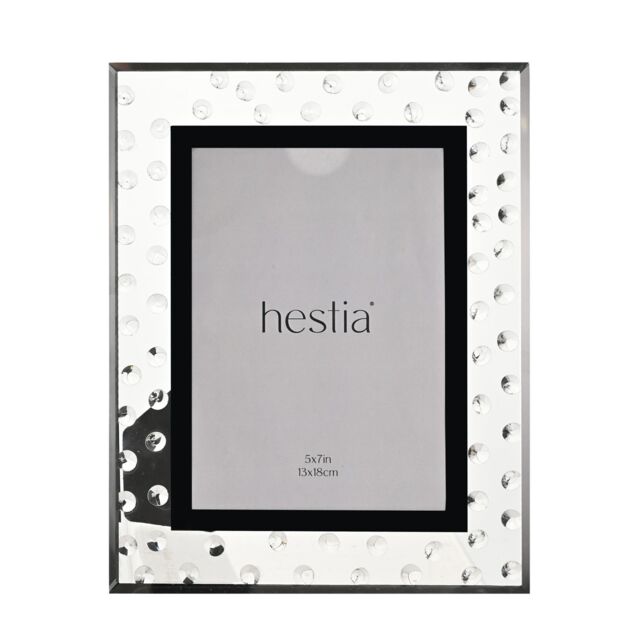"Hestia Diamante Scatter 5 X 7"" Glass Photo Frame in Clear" - image 1