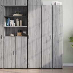 Berkfield Home Highboard Grey Sonoma 40x42.5x185 cm Engineered Wood - thumbnail 1