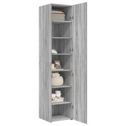 Berkfield Home Highboard Grey Sonoma 40x42.5x185 cm Engineered Wood - thumbnail 3