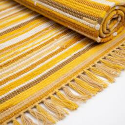 KDMD Sunrise Oranges Small Rag Rug 50x90cm -Premium Quality, Vibrant Accent in Orange - Size: Medium - thumbnail 3