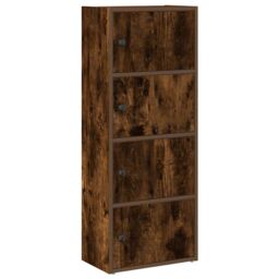 Berkfield Home Bookcase Smoked Oak 40x24x102 cm Engineered Wood in Brown - Size: 40 x 24 x 102 cm - thumbnail 2