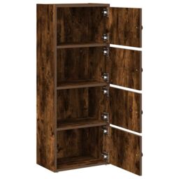 Berkfield Home Bookcase Smoked Oak 40x24x102 cm Engineered Wood in Brown - Size: 40 x 24 x 102 cm - thumbnail 5