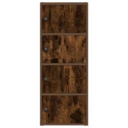 Berkfield Home Bookcase Smoked Oak 40x24x102 cm Engineered Wood in Brown - Size: 40 x 24 x 102 cm - thumbnail 4