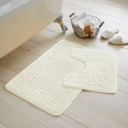 GAVENO CAVAILIA Greek Bath Mat in Cream