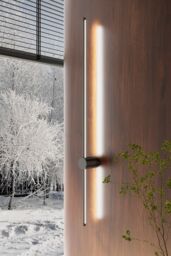 Living and Home 360 Degree Rotatable LED Straight Wall Light White Light 100cm with Wire in Black - thumbnail 2
