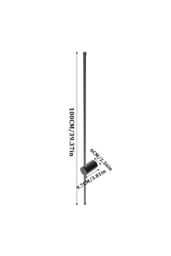 Living and Home 360 Degree Rotatable LED Straight Wall Light White Light 100cm with Wire in Black - thumbnail 4