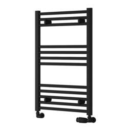 Bathroom Kingdom Capo Black Straight Heated Towel Rail 800x500