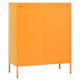 Berkfield Home Storage Cabinet Mustard Yellow 80x35x101.5 cm Steel - thumbnail 6