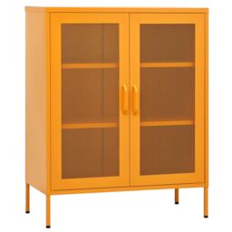 Berkfield Home Storage Cabinet Mustard Yellow 80x35x101.5 cm Steel - thumbnail 2